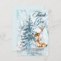 Bois Animaux Baby shower pour garçons d'hiver