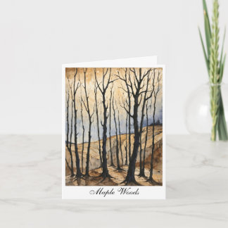 Carte De Remerciements Bois de Maple