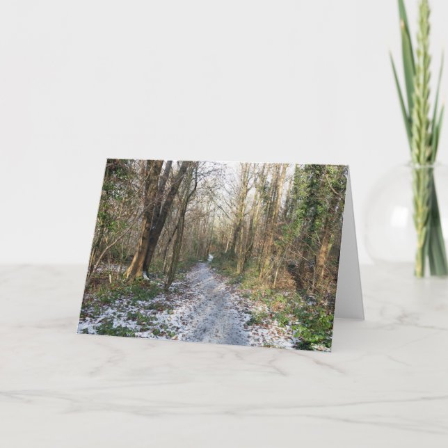 Carte De Remerciements Bois d'hiver à Arnside (Devant)