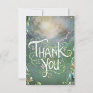 Carte De Remerciements Bois magique coloré Bois