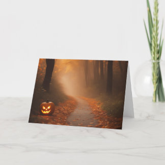 Carte De Remerciements Bois sinistres d'Halloween
