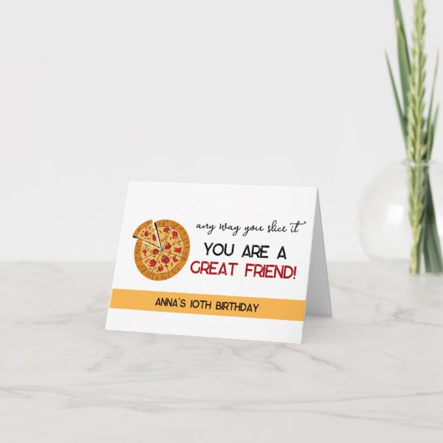 Carte De Remerciements Boîte de Faveurs de Fête de Pizza (Devant)