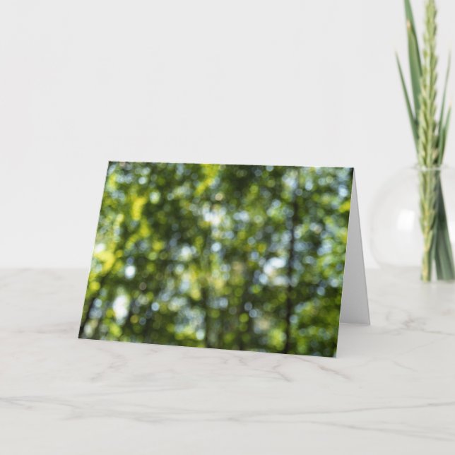 Carte De Remerciements Bokeh au printemps (Devant)