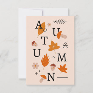 Carte De Remerciements Bon thanksgiving Alphabet d'automne