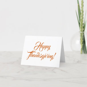 Carte De Remerciements Bon thanksgiving citrouille script personnalisé él