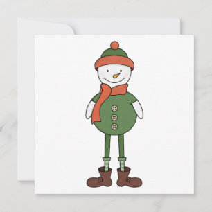 Carte De Remerciements Bonhomme de neige cool