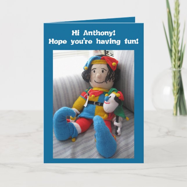 Carte De Remerciements Bonjour Anthony#6 (Devant)