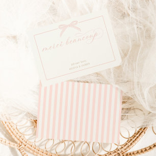 Carte De Remerciements Bonjour Bébé Rose Paris Tour Eiffel Baby Shower