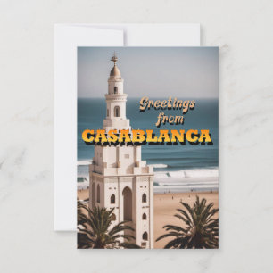 Carte De Remerciements Bonjour de Casablanca