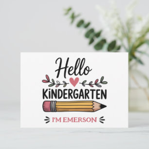 Carte De Remerciements Bonjour Maternelle Personnalisée Retour À L'École