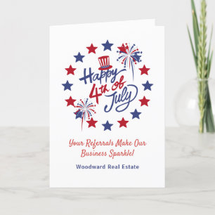 Carte De Remerciements Bonne 4 juillet marketing de référence patriotique