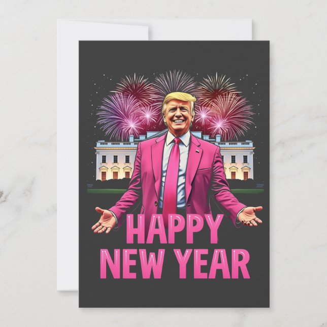 Carte De Remerciements Bonne année Eve Trump Résolution 2025 (Devant)