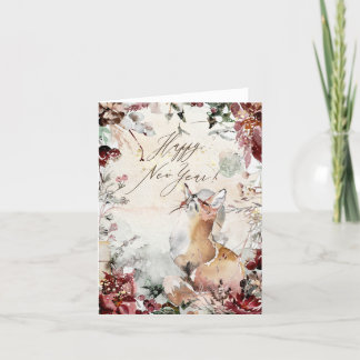 Carte De Remerciements Bonne année renard