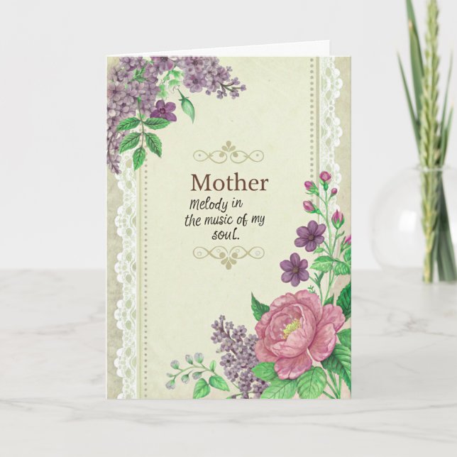 Carte De Remerciements Bonne fête des mères au coeur de notre famille (Devant)