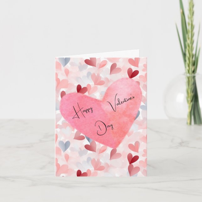 Carte De Remerciements Bonne Valentines Day Heart Card (Devant)
