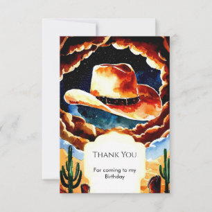 Carte De Remerciements Boots Enchanted Cowboy Anniversaire