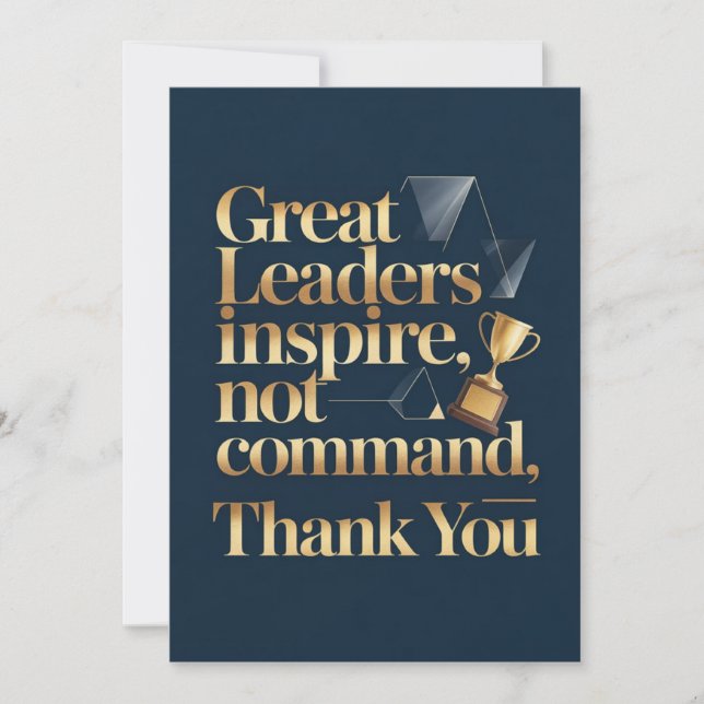 Carte De Remerciements Boss or Mentor Thank You Card (Devant)