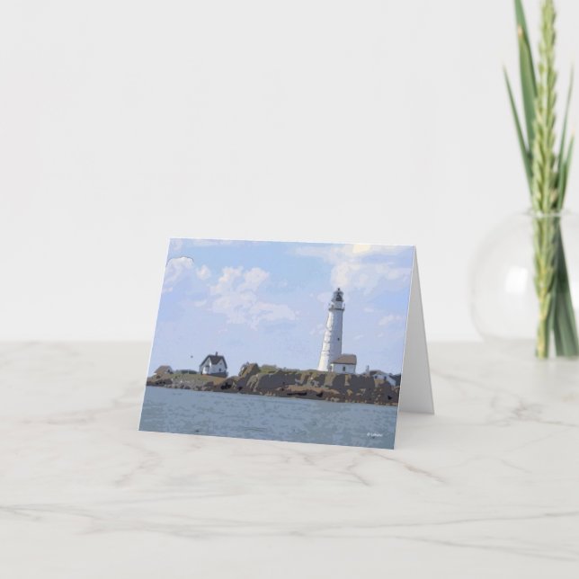 Carte De Remerciements Boston Light—merci (Devant)