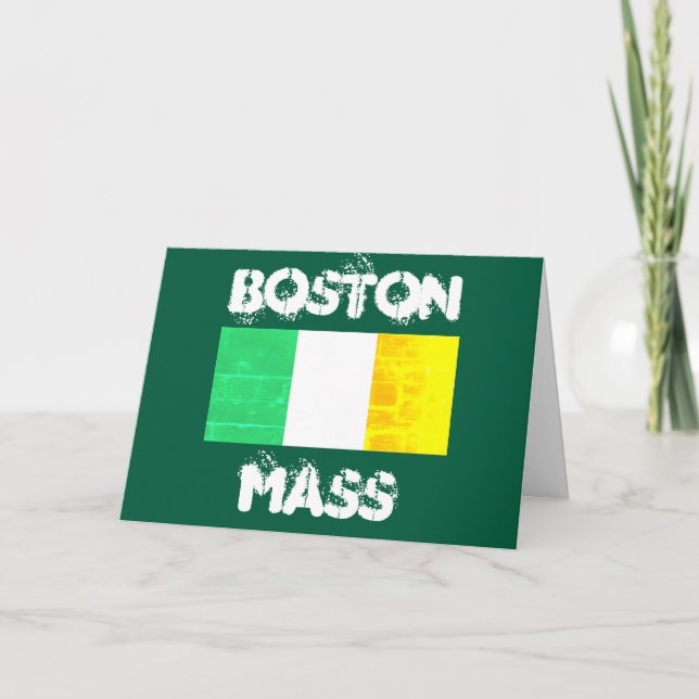 Carte De Remerciements Boston Massachusetts Celtic Pride – Irish Flag (Devant)
