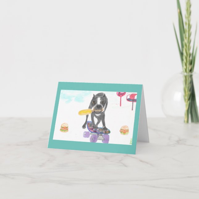 Carte De Remerciements Boston Terrier Sweet Dream (Devant)