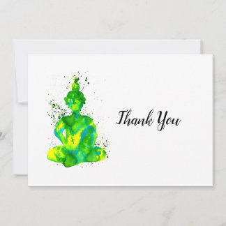 Carte De Remerciements Bouddha vert