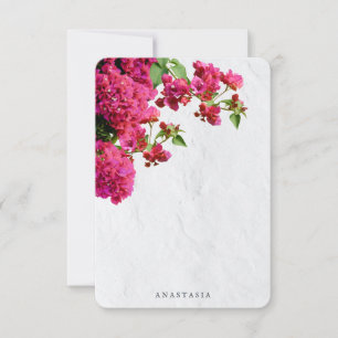 Carte De Remerciements Bougainville Fleur Méditerranée Île Grecque