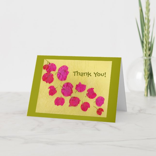 Carte De Remerciements Bougainvillées (Devant)