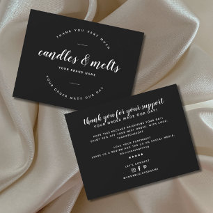 Carte De Remerciements Bougies modernes et fonte des petites entreprises
