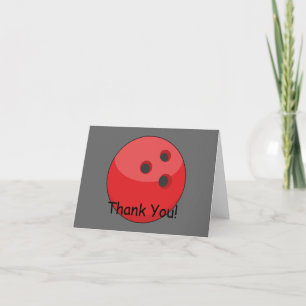 Carte De Remerciements Boule de bol rouge Personnaliser