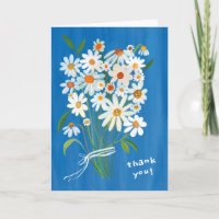 Bouquet Daisy Fleurs Gouache peintes à la main ble