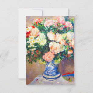 Carte De Remerciements Bouquet de chrysanthèmes et un fan japonais