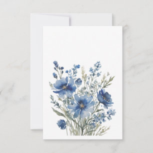 Carte De Remerciements Bouquet de fleurs aquarelle élégant