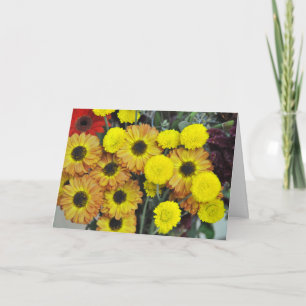 Carte De Remerciements Bouquet de fleurs d'automne