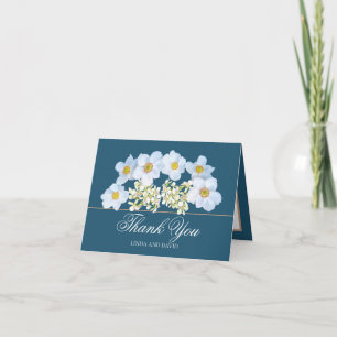 Carte De Remerciements Bouquet de fleurs de remerciement Anémone blanche