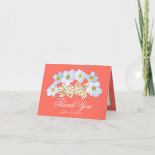 Carte De Remerciements Bouquet de fleurs de remerciement Anémone blanche