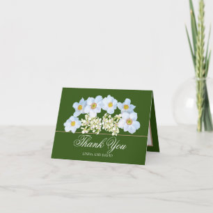 Carte De Remerciements Bouquet de fleurs de remerciement Anémone blanche 