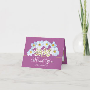 Carte De Remerciements Bouquet de fleurs de remerciement Anémone blanche