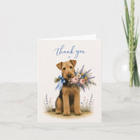 Bouquet de fleurs de Terrier Airedale pour un reme