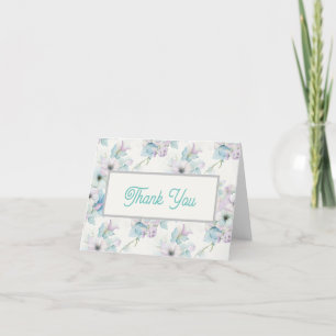 Carte De Remerciements Bouquet de fleurs pastel