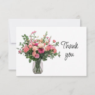 Carte De Remerciements Bouquet de fleurs remerciement bénévole événement