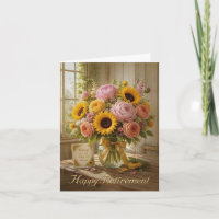 Bouquet de tournesols pour une retraite heureuse