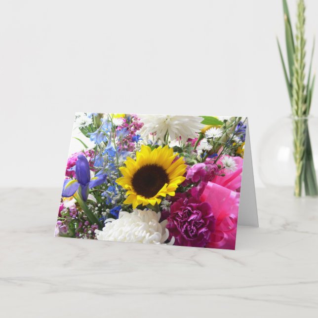 Carte De Remerciements Bouquet floral (Devant)