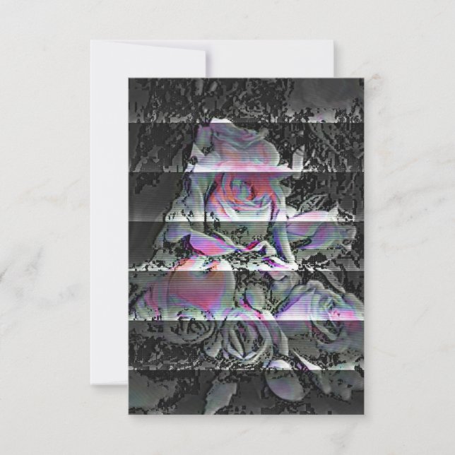 Carte De Remerciements Bouquet Techno  (Devant)