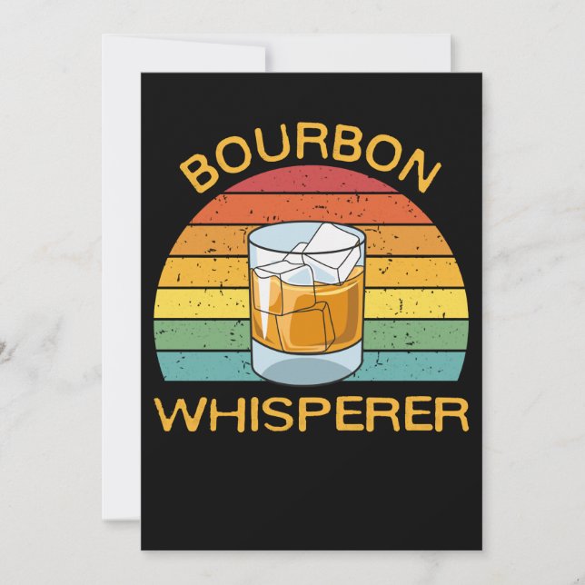 Carte De Remerciements Bourbon Whisperer Whiskey Bourbon Drink (Devant)