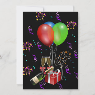 Carte De Remerciements Bouteille de ballons de jubilé de seau de célébrat