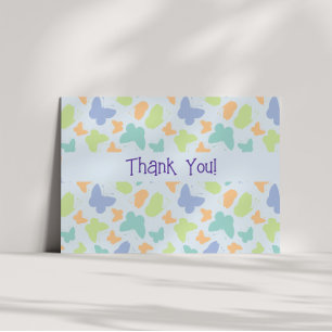 Carte De Remerciements Bouteilles Papillon Pastel doux personnalisées