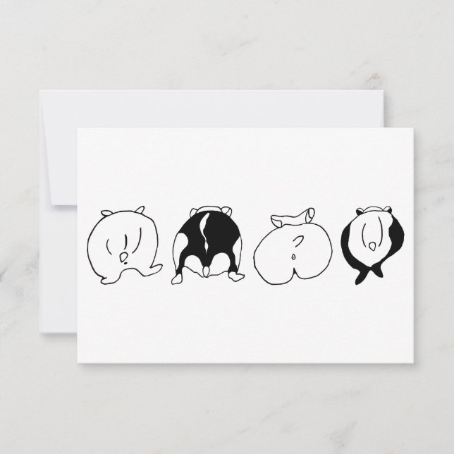Carte De Remerciements Boutons Hamster (Devant)