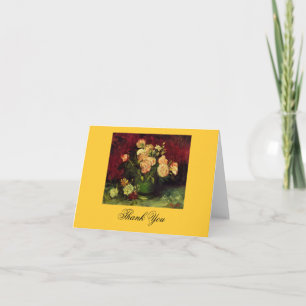 Carte De Remerciements Bowl with Peonies and Roses, Vincent van Gogh