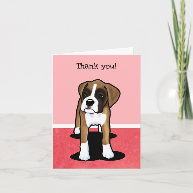 Carte De Remerciements Boxer (Devant)