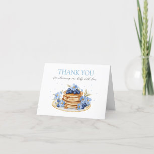 Carte De Remerciements Boy Blueberry Pancake Baby Brunch Baby shower